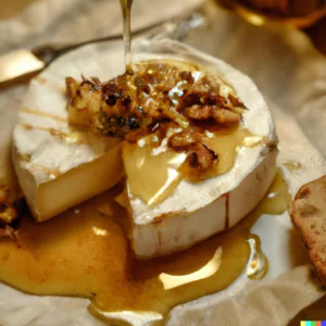 Queso Brie Horneado con Miel y Nueces