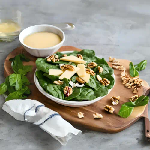 Ensalada de Espinacas con Queso Gouda y Nueces
