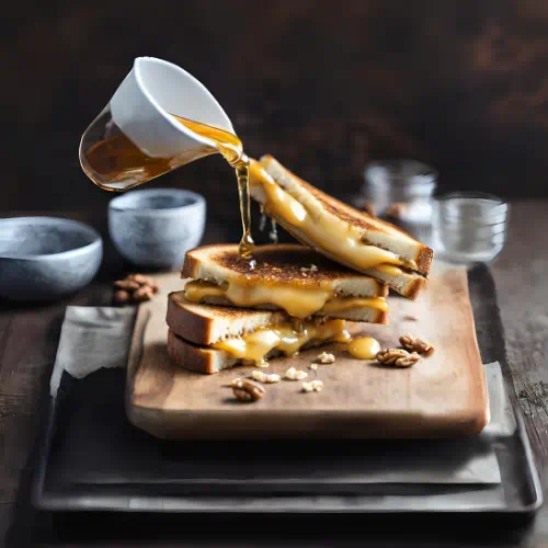 Queso Asado con Miel y Nueces