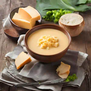 Queso Cheddar en Sopa de Cerveza: