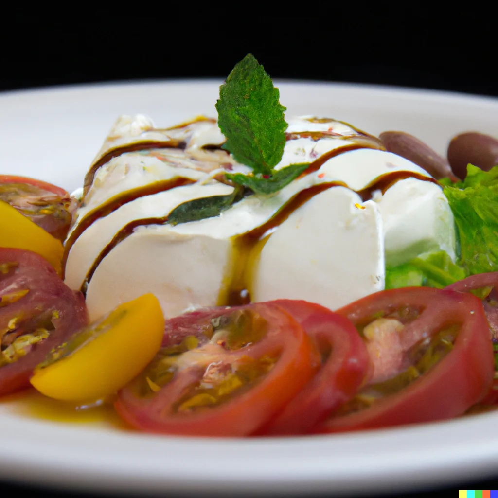 Queso Ricotta en Ensalada Caprese