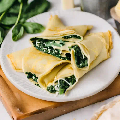 Crepes de Espinacas y Queso Gouda