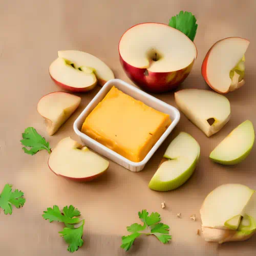 Queso Cheddar Asado con Manzana