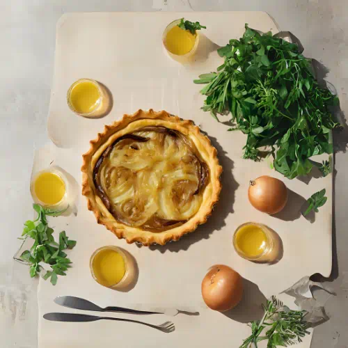 Tarta de Cebolla Caramelizada y Queso Gouda