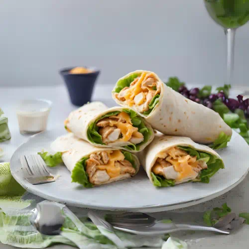 Wraps de Pollo con Queso Cheddar