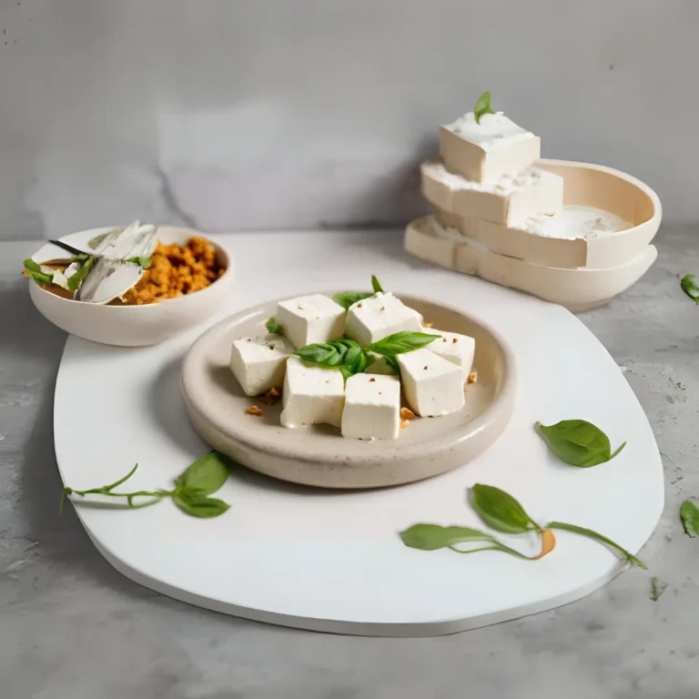 Feta vegano de tofu y yogur
