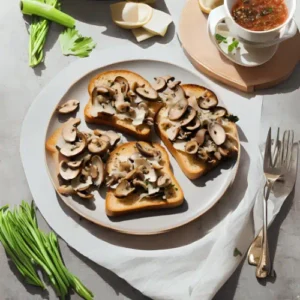 Tostadas con Parmesano y Champiñones