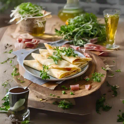 Crepes de Brie y Jamón Serrano