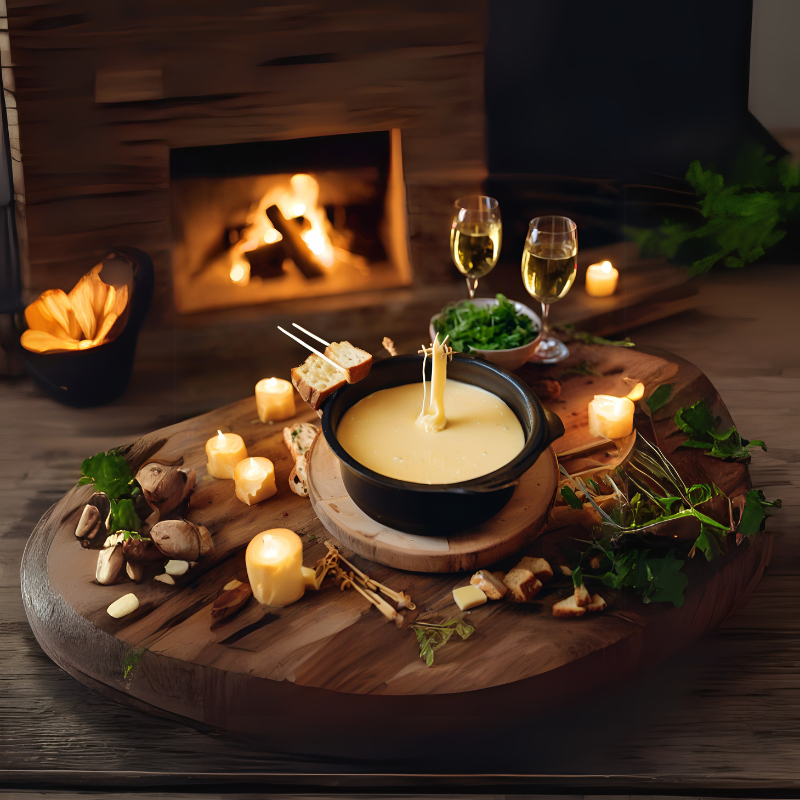 Fondue de queso Emmental y Gruyère