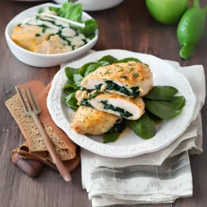 Pollo Relleno de Brie y Espinacas