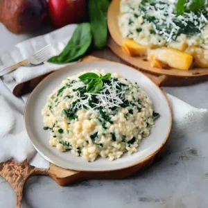 Risotto de Queso Brie y Espinacas