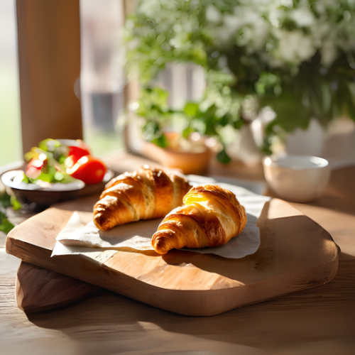 Croissant relleno de Emmental y tomate