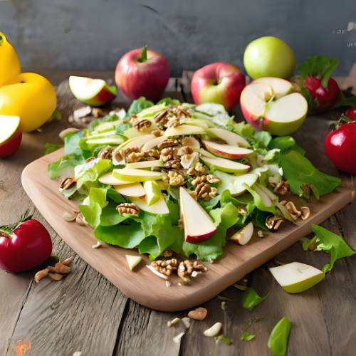 Ensalada de Emmental, manzana y nueces