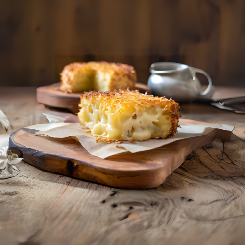 Pastel de papas con queso Emmental