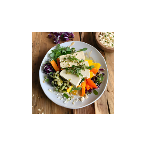 Queso Vegetariano de Tofu y Miso (Estilo Feta)