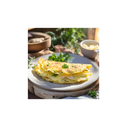 Tortilla de patatas con queso Emmental