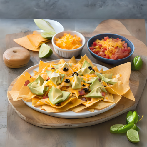 Nachos con Queso Cheddar