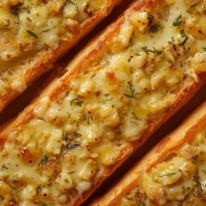 Pan de Ajo con Queso Edam Derretido