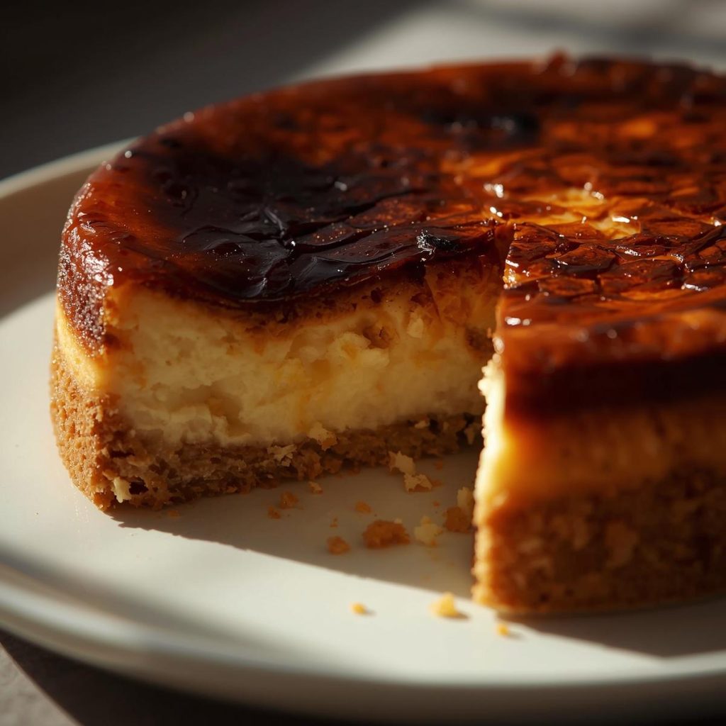 Tarta de queso estilo vasco