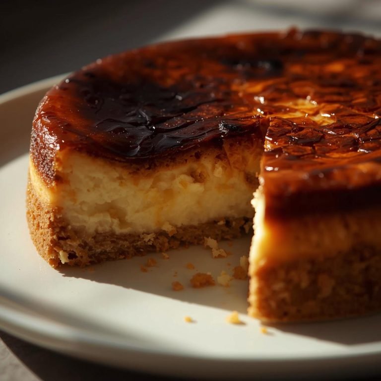 Tarta de queso estilo vasco