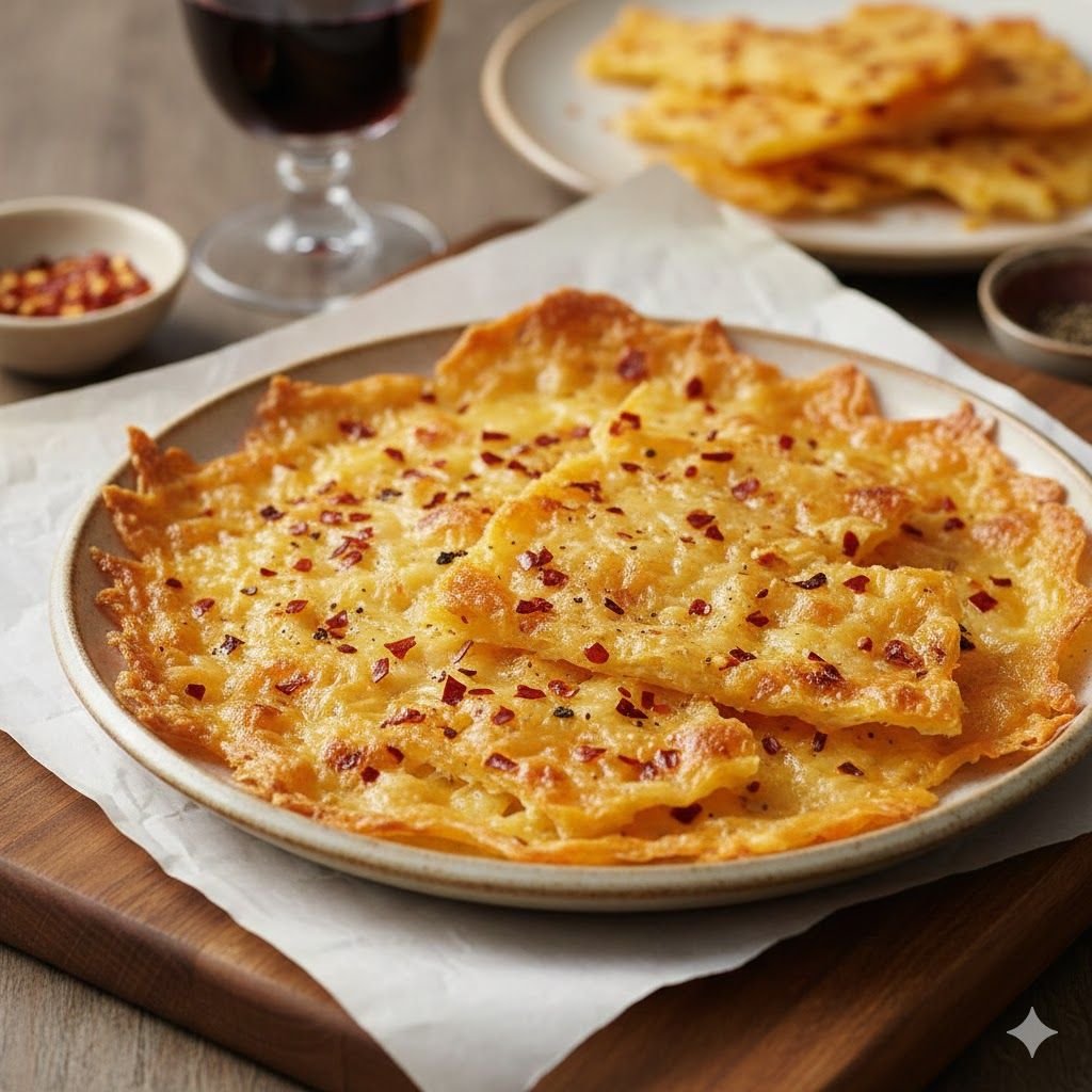 Cheese Bark" de Parmesano y Chili