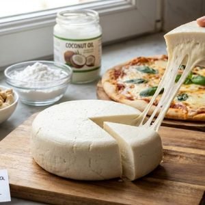 Queso Mozzarella Vegano que Derrite y Estira (Prueba de Fuego)